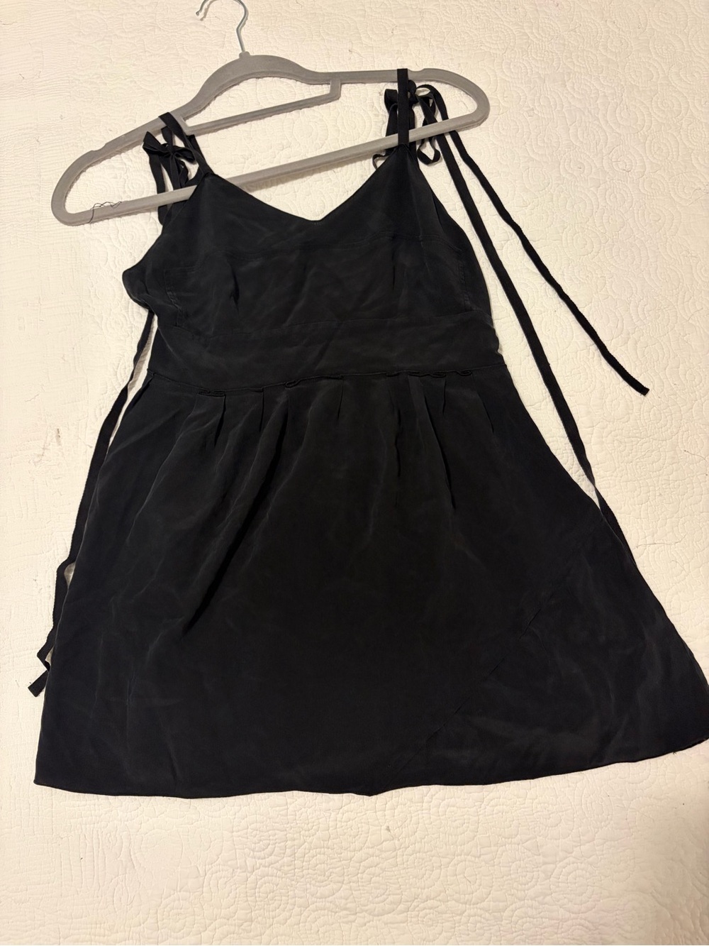 Miu Miu Black Tie-Shoulder Mini Dress